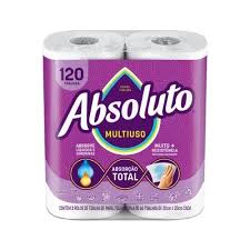 PAPEL TOALHA ABSOLUTO MULTIUSO 2 ROLOS