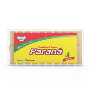 PRENDEDOR ROUPA PARANA BAMBU C/10UN
