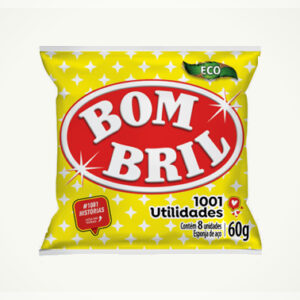 ESPONJA BOMBRIL LA DE AÇO 60G 8 UNIDADES