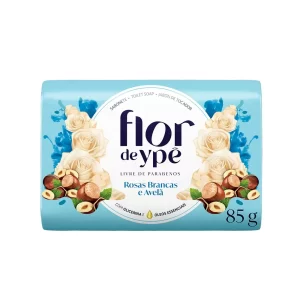 SABONETE FLOR DE YPE ROSAS BRANCAS E AVELA 85G