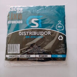SACO DE LIXO PRETO DISTRIBUIDOR ATACADO 30LTS 10 SACOS