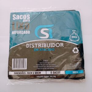 SACO DE LIXO PRETO DISTRIBUIDOR ATACADO 100LTS 5 SACOS