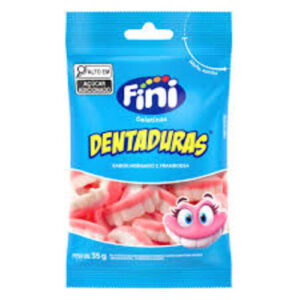 Bala Fini Gelatina Dentadura 15g - Unidade